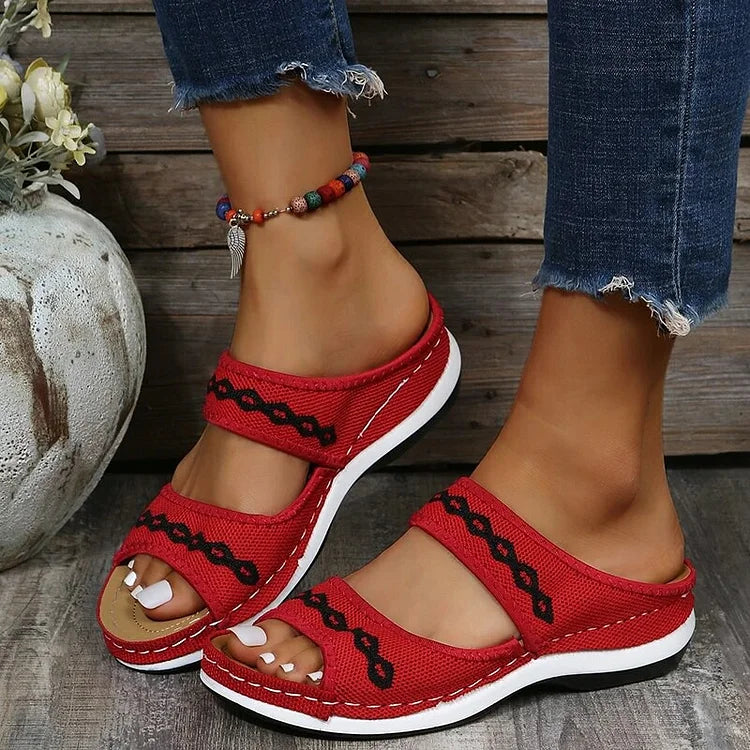 Leather Orthopedic Walking Cross Sandals