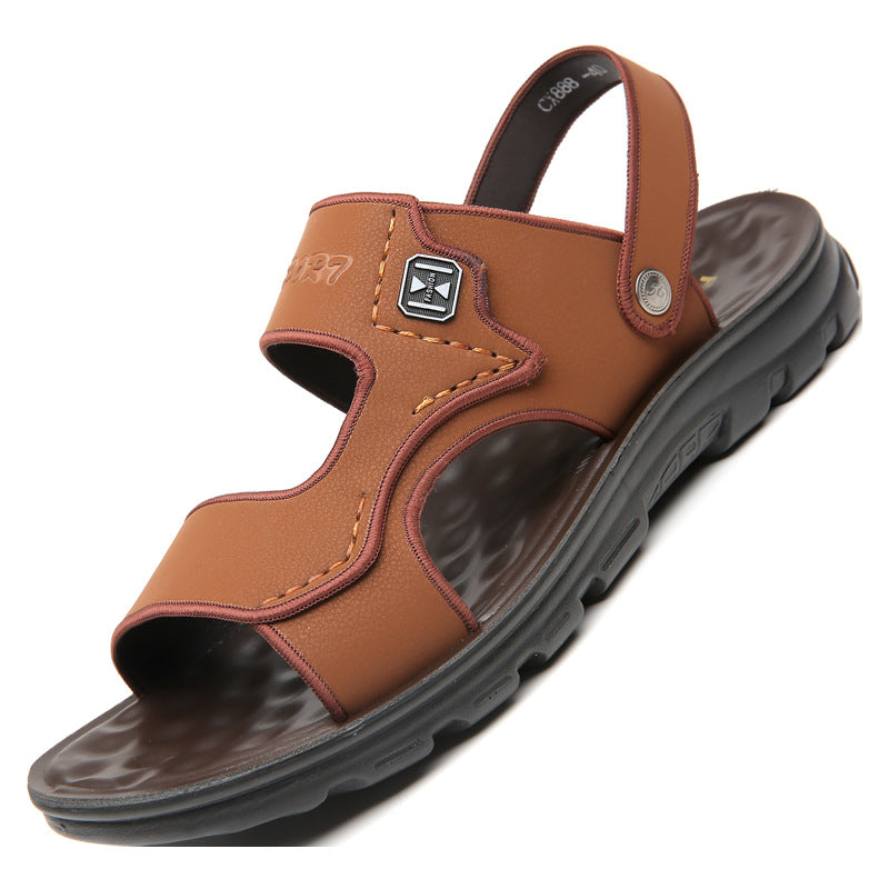 Genuine leather outdoor men's sandals