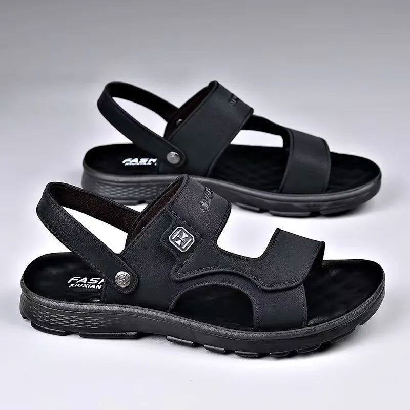 Genuine leather outdoor men's sandals