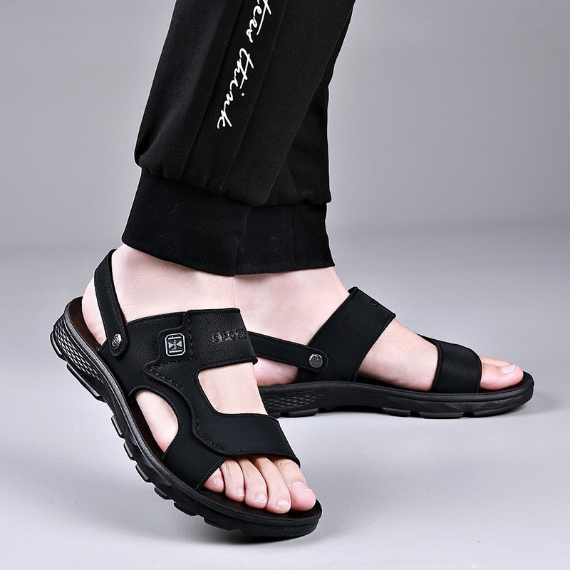 Genuine leather outdoor men's sandals