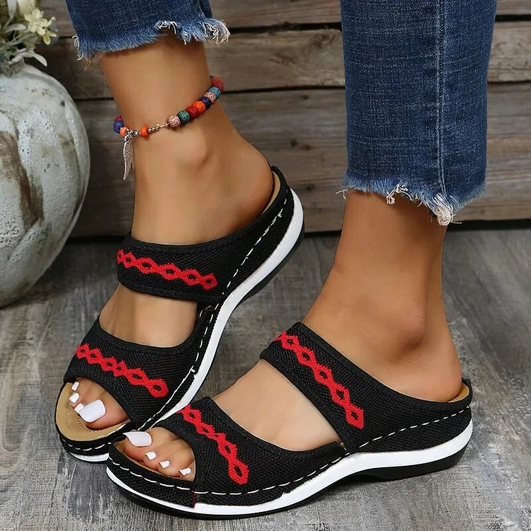Leather Orthopedic Walking Cross Sandals