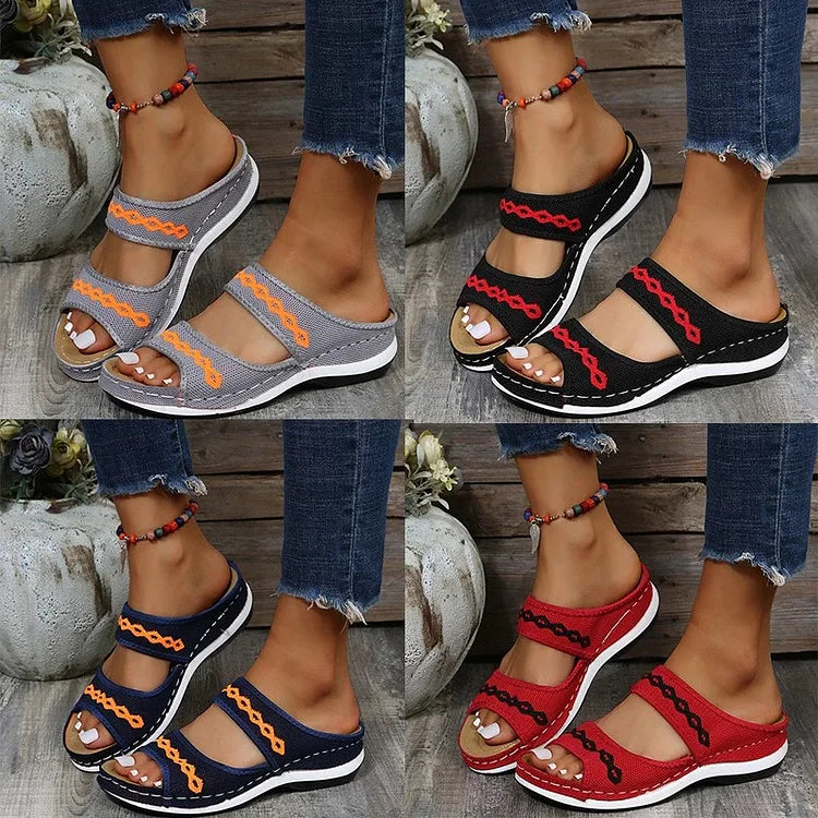 Leather Orthopedic Walking Cross Sandals