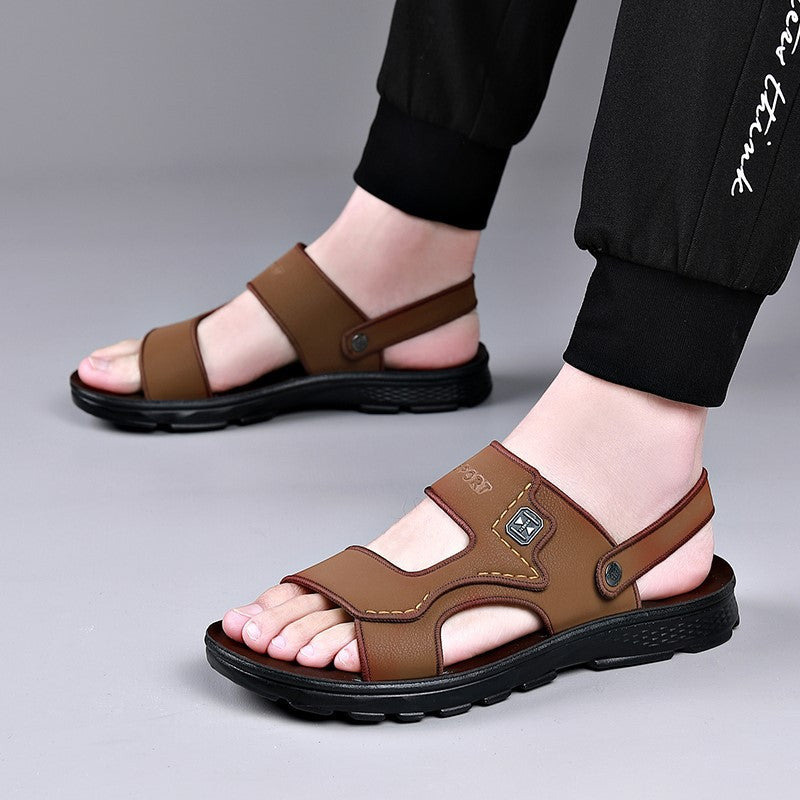 Genuine leather outdoor men's sandals