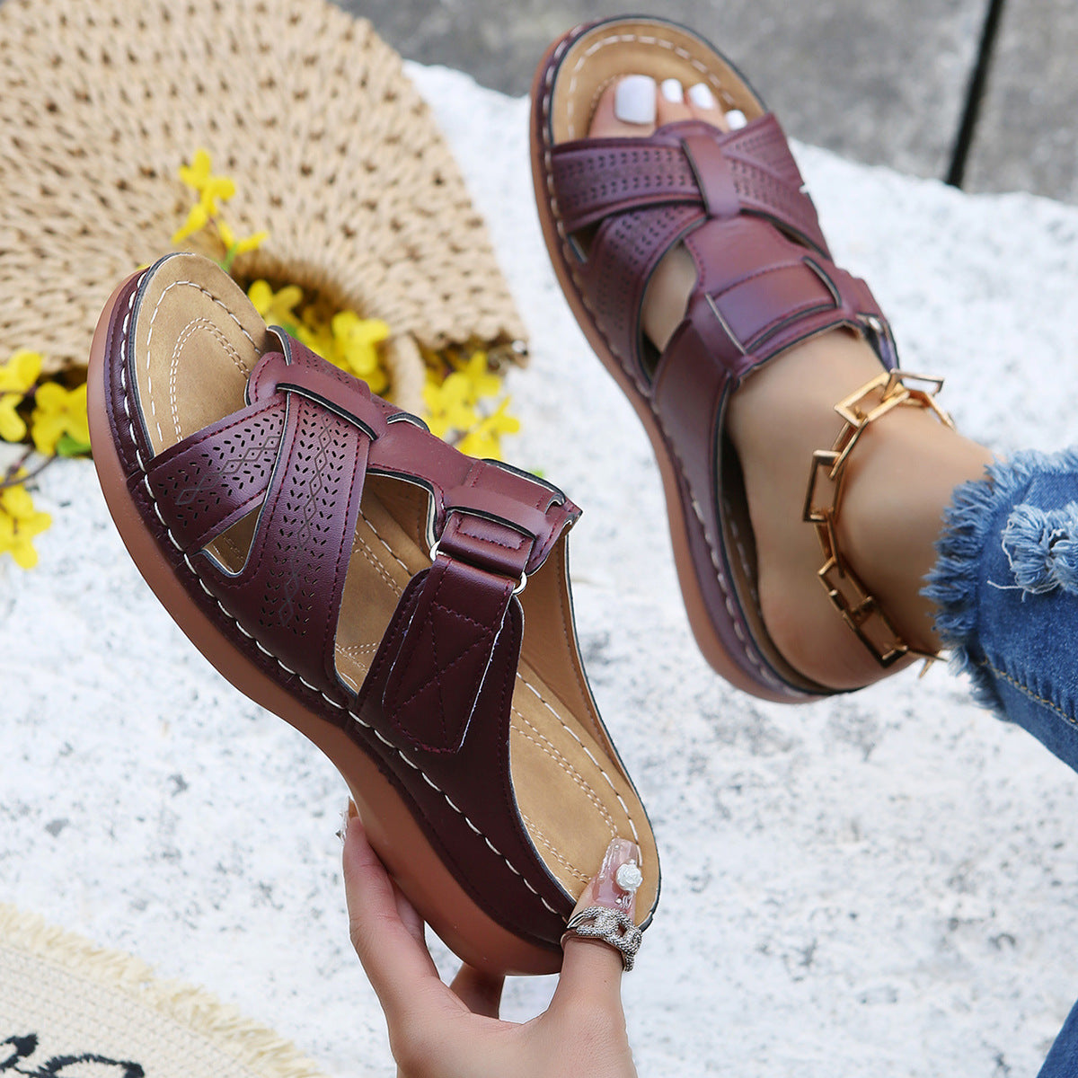 Women's Arch Support Open Toe Sandals