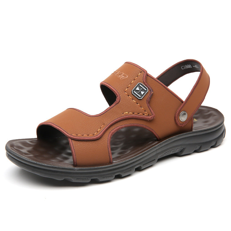 Genuine leather outdoor men's sandals