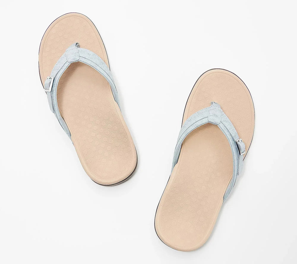 THONG SANDALS WITH BUCKLE DETAIL
