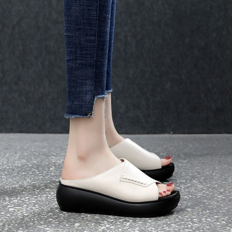 Women‘s Comfortable Cowhide Leather Sandals